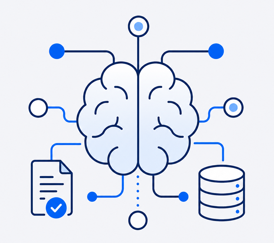 A procurement brain connected to documents and data sources.